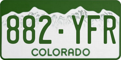 CO license plate 882YFR