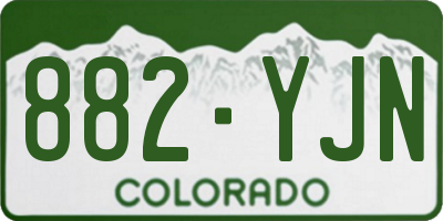 CO license plate 882YJN