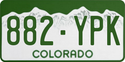 CO license plate 882YPK