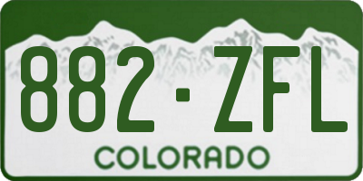 CO license plate 882ZFL