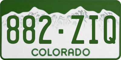 CO license plate 882ZIQ