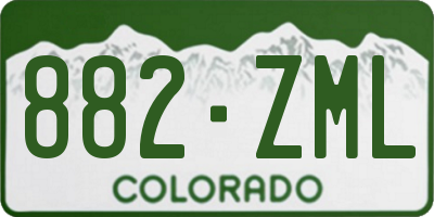 CO license plate 882ZML