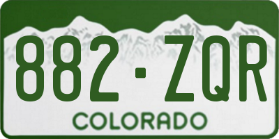 CO license plate 882ZQR