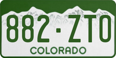 CO license plate 882ZTO