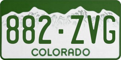 CO license plate 882ZVG
