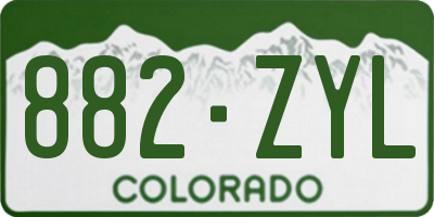 CO license plate 882ZYL