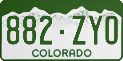 CO license plate 882ZYO