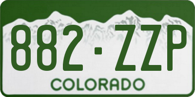 CO license plate 882ZZP