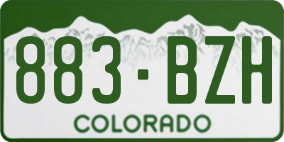 CO license plate 883BZH