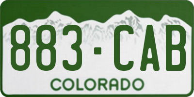 CO license plate 883CAB
