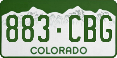 CO license plate 883CBG