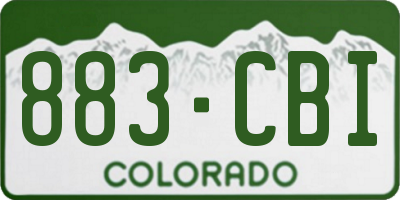 CO license plate 883CBI