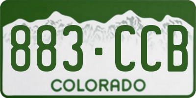 CO license plate 883CCB