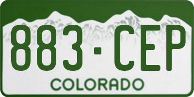 CO license plate 883CEP