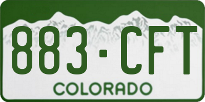 CO license plate 883CFT