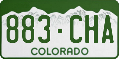 CO license plate 883CHA