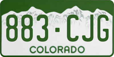 CO license plate 883CJG