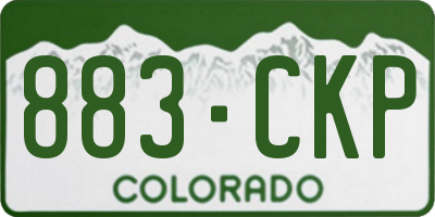 CO license plate 883CKP