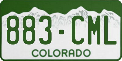 CO license plate 883CML