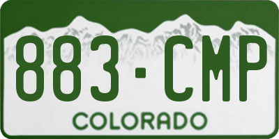 CO license plate 883CMP