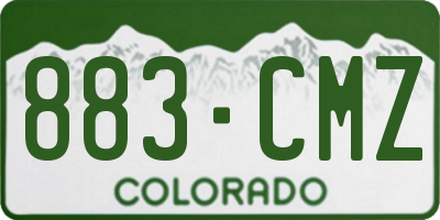CO license plate 883CMZ