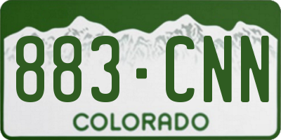 CO license plate 883CNN