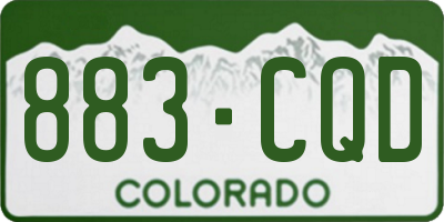 CO license plate 883CQD