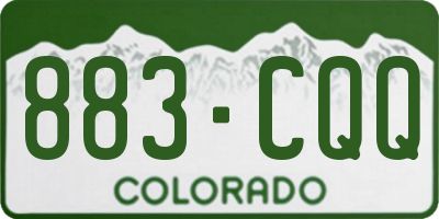 CO license plate 883CQQ