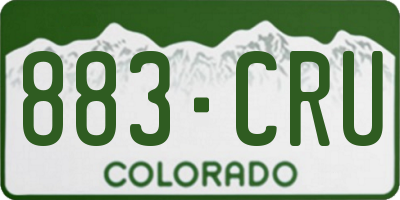 CO license plate 883CRU