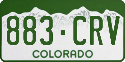 CO license plate 883CRV