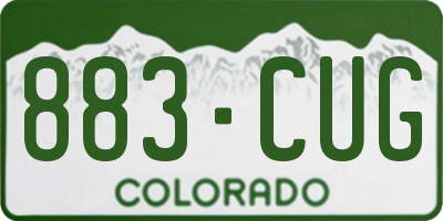 CO license plate 883CUG