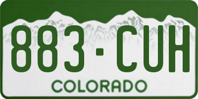 CO license plate 883CUH