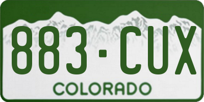CO license plate 883CUX