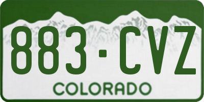 CO license plate 883CVZ