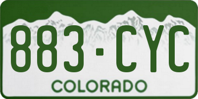 CO license plate 883CYC