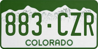 CO license plate 883CZR