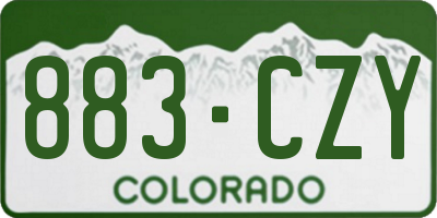 CO license plate 883CZY
