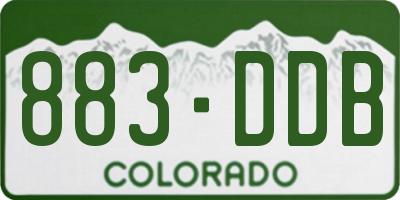 CO license plate 883DDB