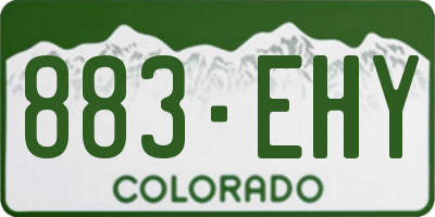CO license plate 883EHY