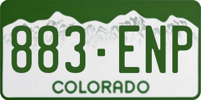 CO license plate 883ENP