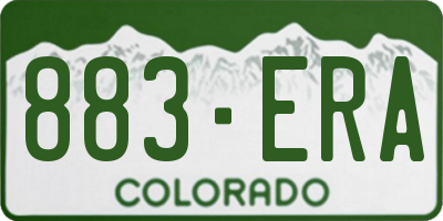 CO license plate 883ERA