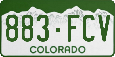 CO license plate 883FCV