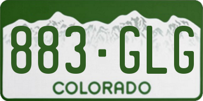 CO license plate 883GLG
