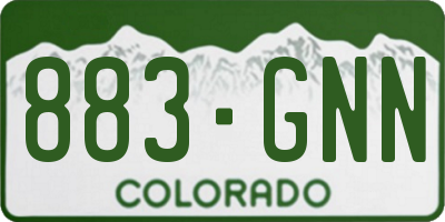CO license plate 883GNN