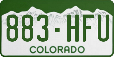 CO license plate 883HFU