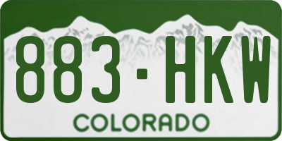 CO license plate 883HKW