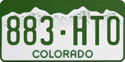 CO license plate 883HTO