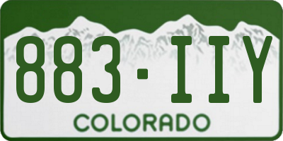 CO license plate 883IIY