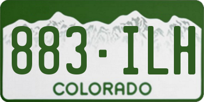 CO license plate 883ILH