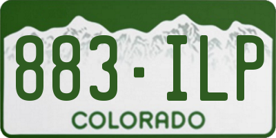 CO license plate 883ILP